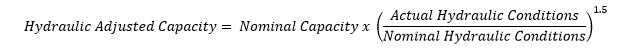 Hydraulic Adjusted Capacity Equation Hydraulic Adjusted Capacity Equation