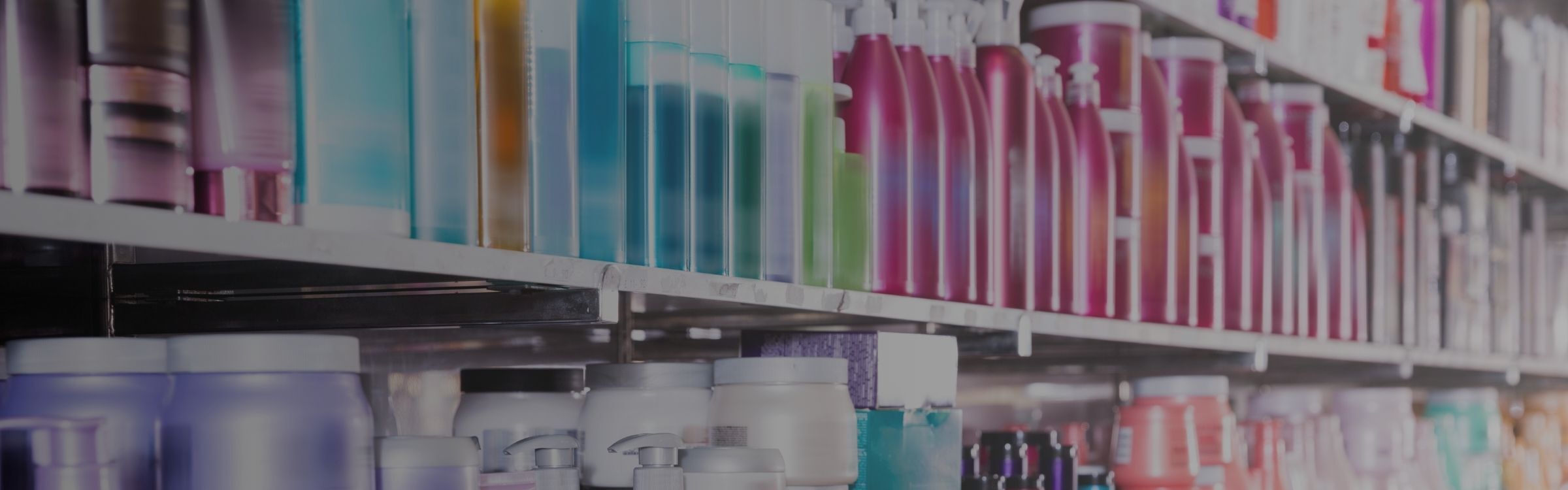 Image of a retail shelf with hair care products