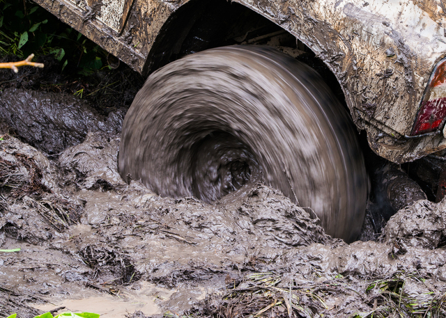 Tire Stuck in the Mud