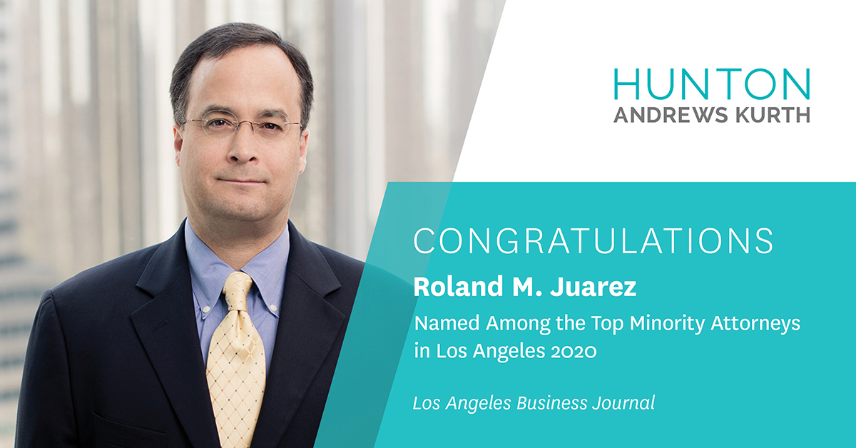 Los Angeles Business Journal Recognizes Roland Juarez as One of its Top Minority Attorneys