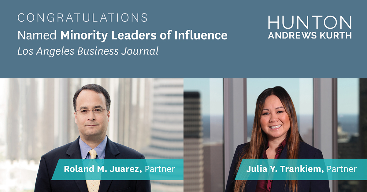 Julia Trankiem and Roland Juarez Recognized as Minority Leaders of Influence