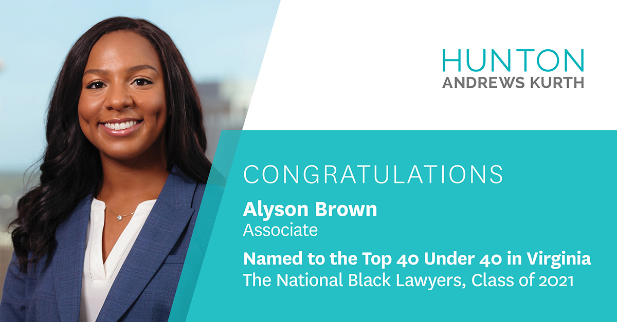 Alyson Brown Recognized by the National Black Lawyers Top 40 Under 40