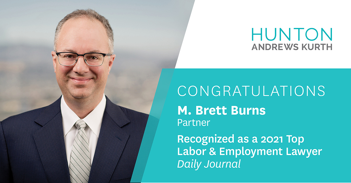 M. Brett Burns Recognized as Top Labor & Employment Lawyer