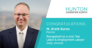 M. Brett Burns Recognized as Top Labor & Employment Lawyer