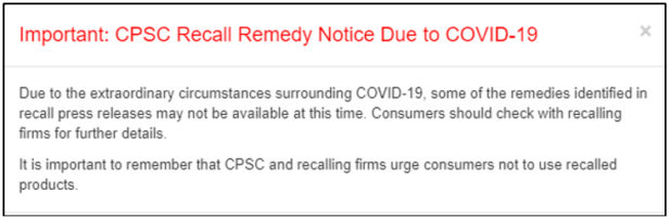 CPSC Recall Notice