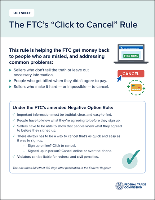 FTC one-page fact sheet